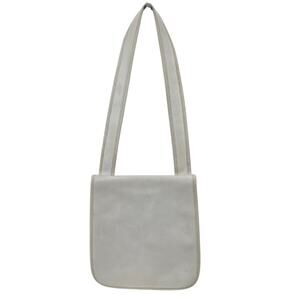 RARE Vintage 70s Bonnie Cashin For Meyers White Leather Flat Body Shoulder Bag